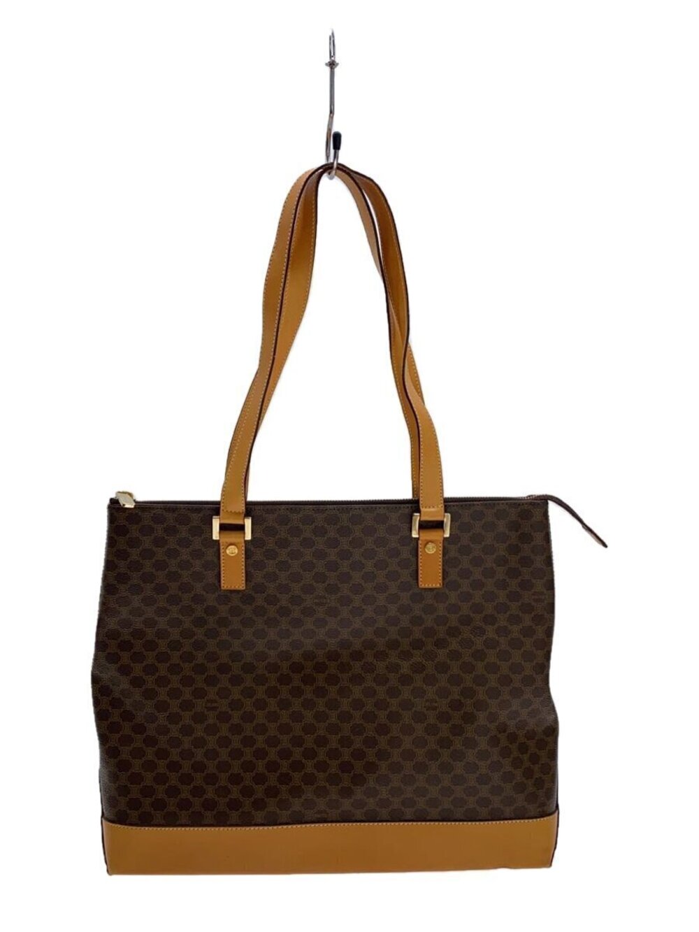 Celine Tote Bag Leather Brown All over Macadam Archive